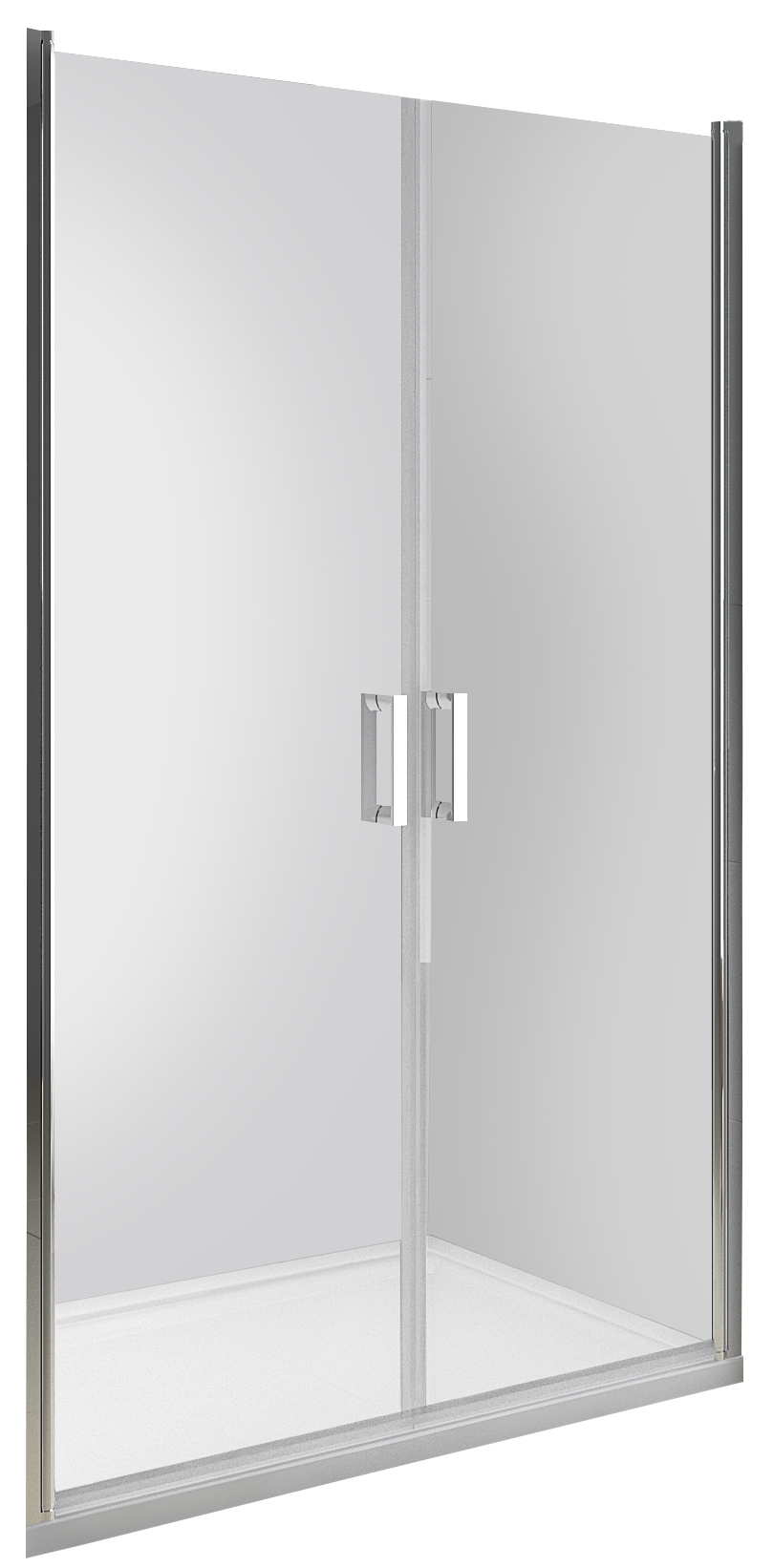 Drzwi prysznicowe wnękowe uchylne 90x190 cm DUO ACTIVE dwuskrzydłowe (VL.642-4.90)