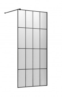 Ścianka prysznicowa FLIT BLACK WALK-IN 90x190cm szkło 8 mm (VL.A20P.90B)