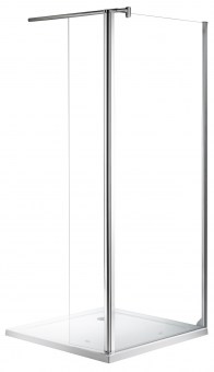 ESSENTE Veltini WALK-IN ścianka prysznicowa FLIT DUO 100+30x190 szkło 5 mm chrom