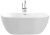 Owalna wanna wolnostojąca z akrylu sanitarnego wyposażona w stelaż ze stali nierdzewnej SARNO VL.BA111.155